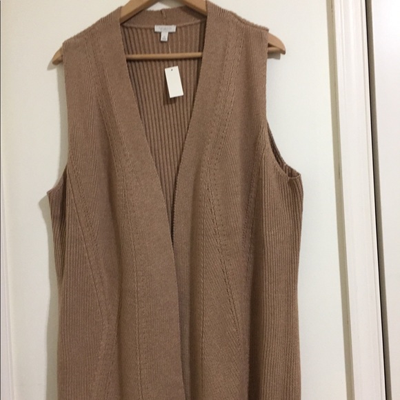 TALBOT FRONT OPEN CARDIGAN SLEEVELESS KNIT WEST - Picture 1 of 10
